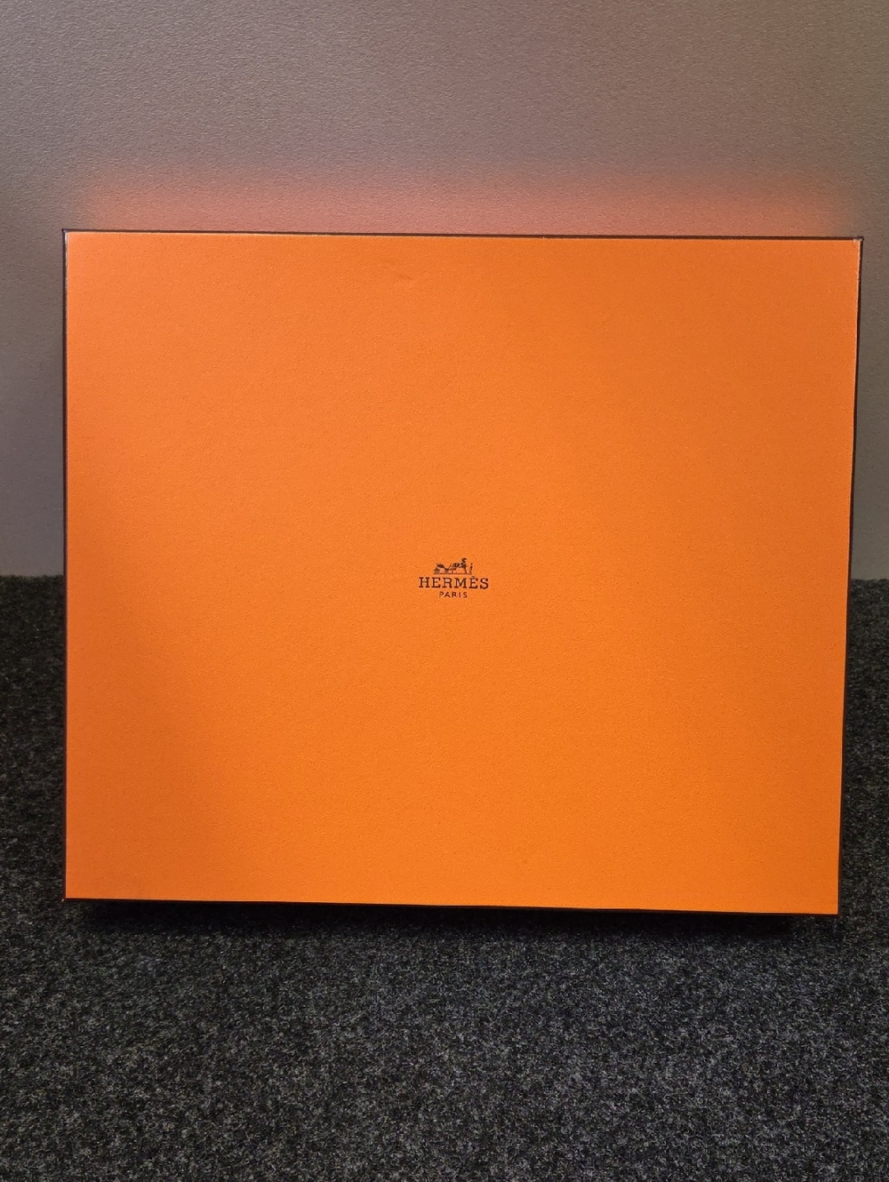 Authentic Hermes Orange Presentation Box with Logo